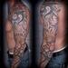 Tattoos - Black and Gray Sleeve with Blackwork - 58141